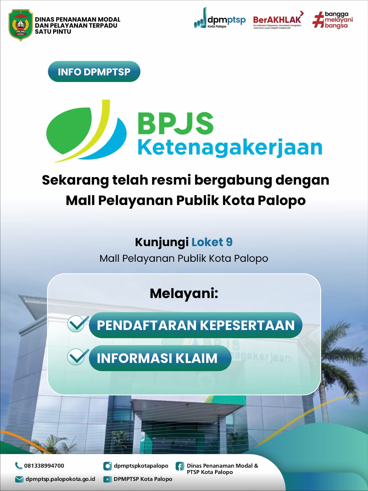 Pembukaan Loket BPJS Ketenagakerjaan di Mall Pelayanan Publik Kota Palopo